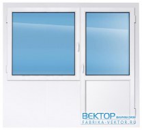 Балконный блок REHAU 1910×2200 мм производство пластиковых окон